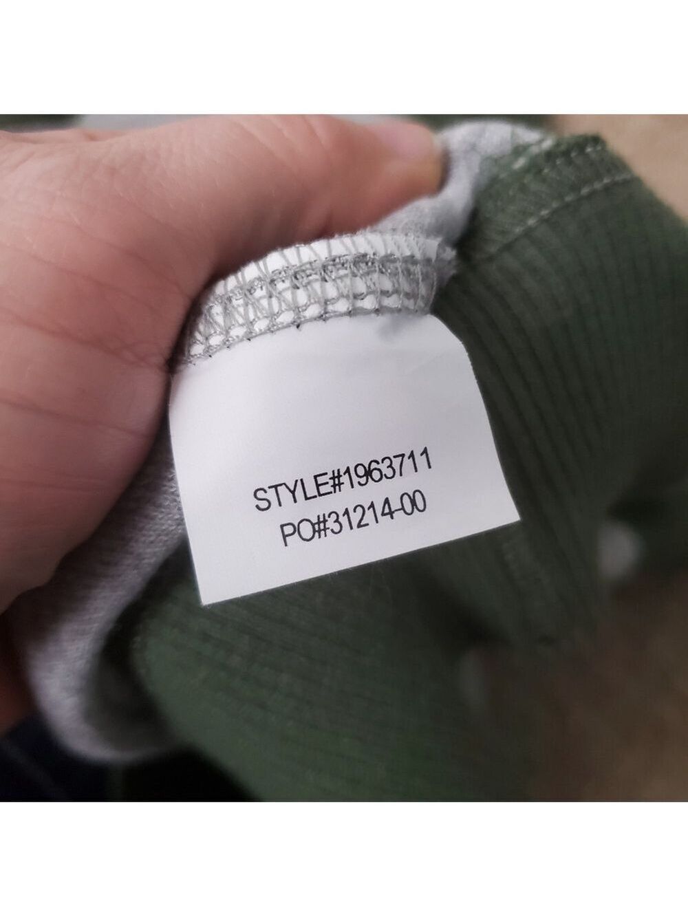 Prana Color Block Pullover Sweater XS Gray Olive Green - Picture 10 of 11